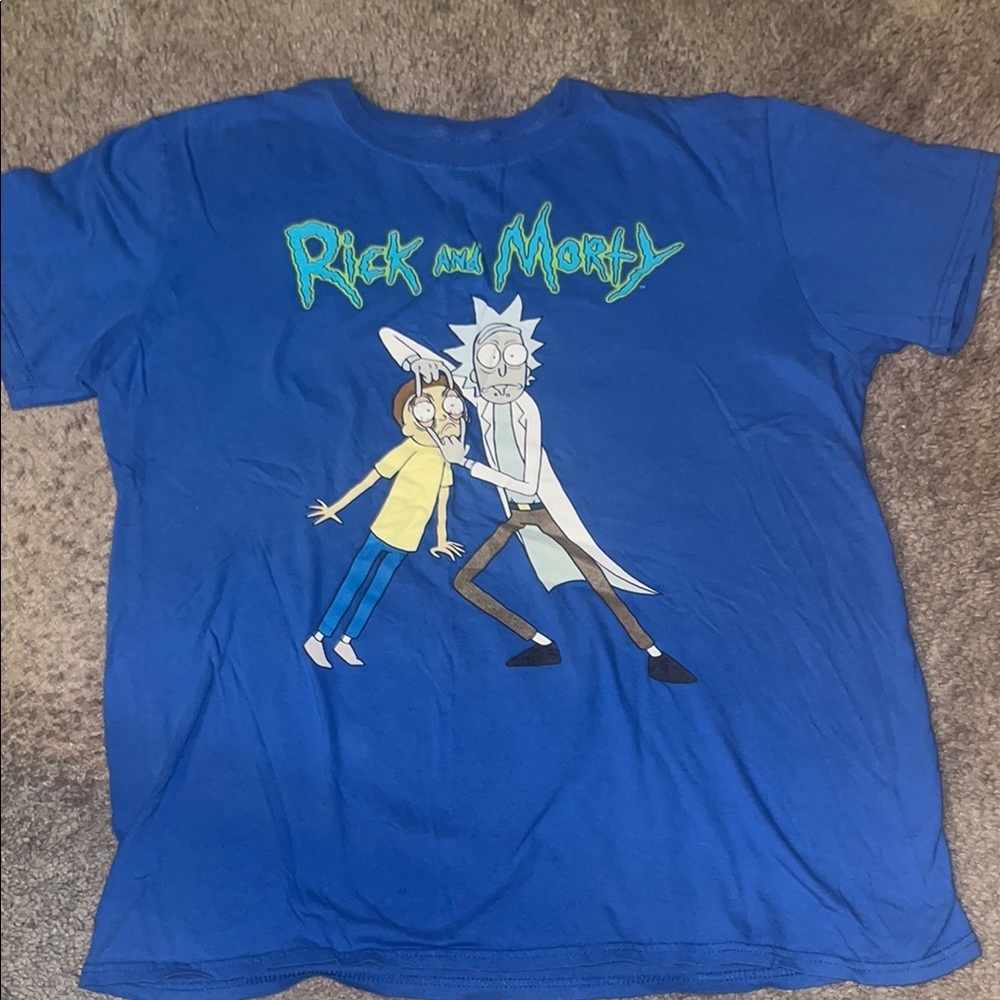 Blue Rick & Morty Tee Shirt Size L